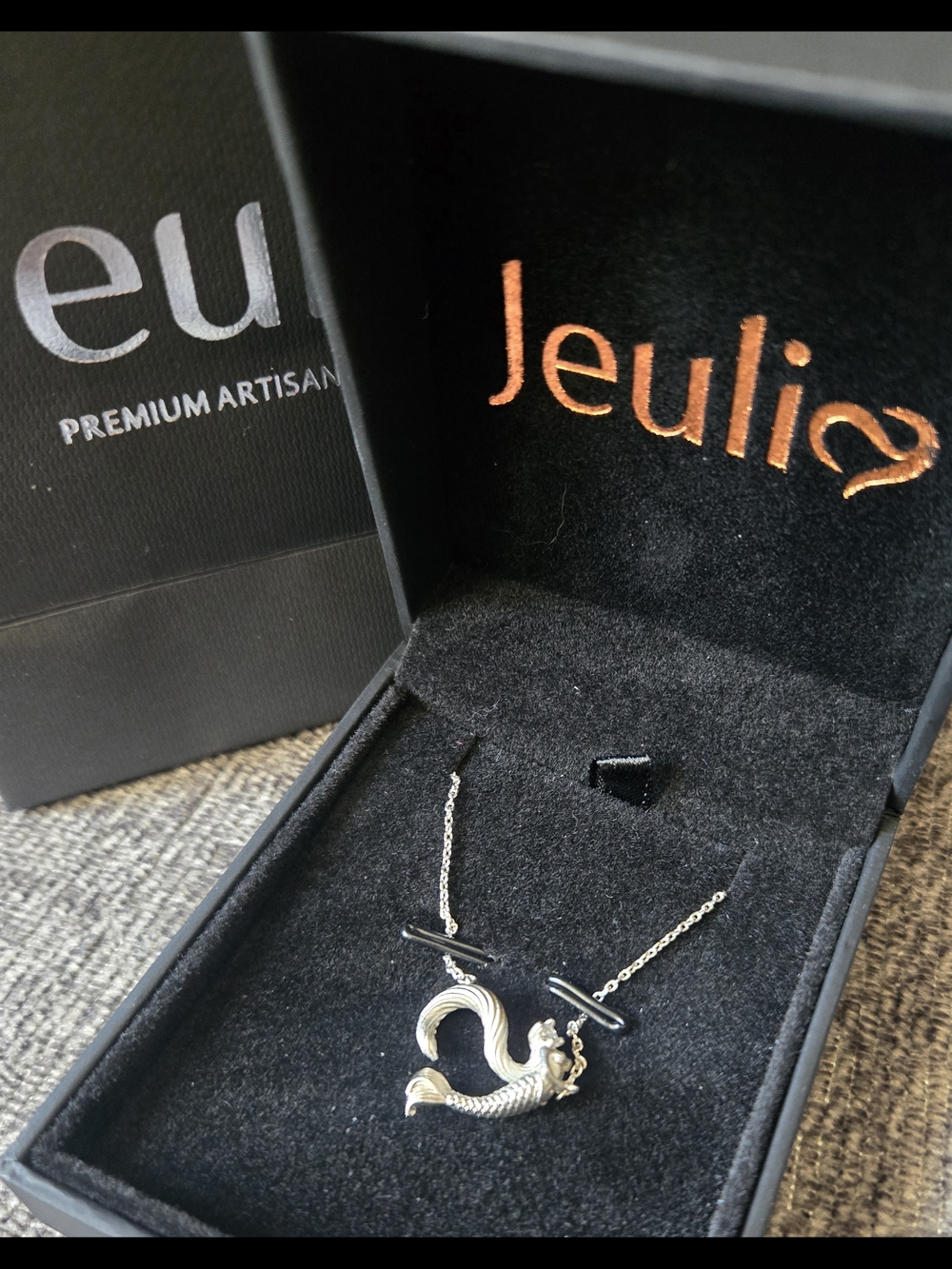 Jeulia "Dancing By The Moon" Mermaid Necklace